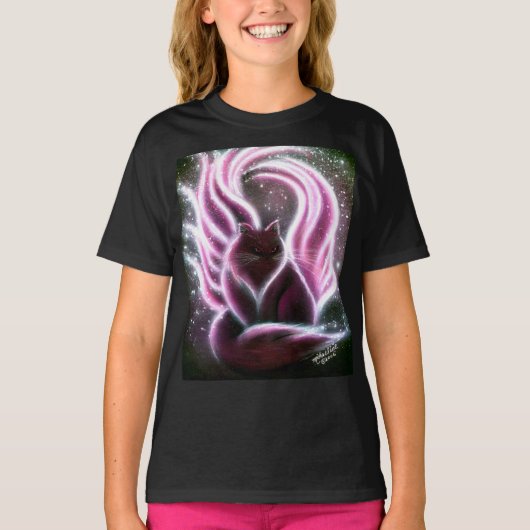 Amethyst Fairy Cat T-shirt (Voorkant)