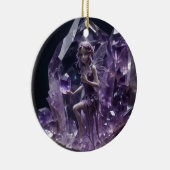 Amethyst Fairy Crystal Keramisch Ornament (Rechts)