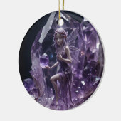 Amethyst Fairy Crystal Keramisch Ornament (Links)