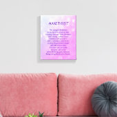 Amethyst - Février pierre natale poème toile d'art (Insitu(Salon))