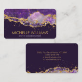 Amethyst, Fluoriet en Golden Abstract Visitekaartje (Voorkant / Achterkant)