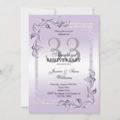 Amethyst Gem & Glitter 33rd Wedding Jubileum in Kaart (Voorkant)