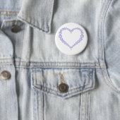 Amethyst Gem hart Ronde Button 5,7 Cm (In situ)