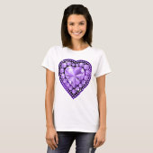 Amethyst Gem hart T-shirt (Voorkant volledig)