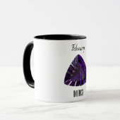 Amethyst Gem Paarse Coffee Mok Februari Birthstone (Voorkant links)