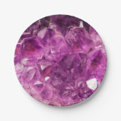 Amethyst Gem Stone Papieren Bordje (Voorkant)