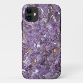 Amethyst gem violet kristal steen iPhone 11 hoesje