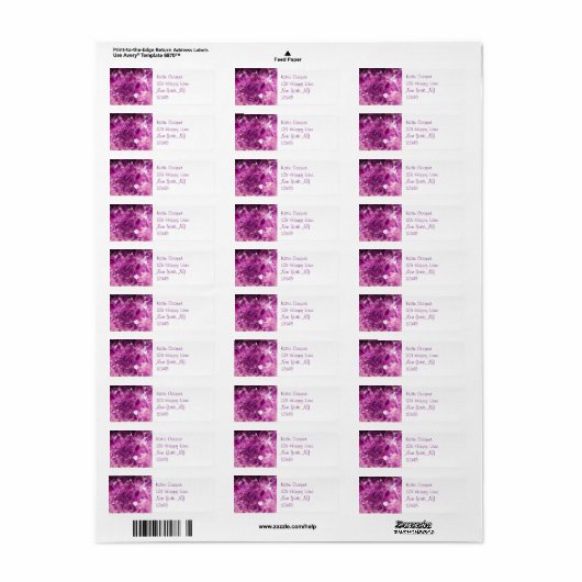 Amethyst Gemstone Afbeelding Shiny and Sparkly Etiket (Full Sheet)