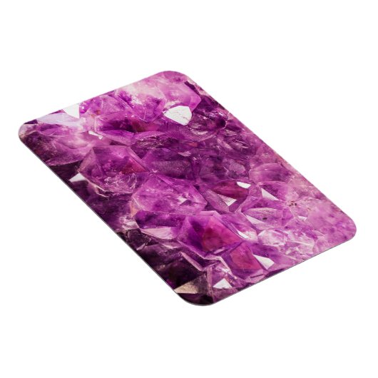 Amethyst Gemstone Afbeelding Shiny and Sparkly Magneet (Rechterzijde)