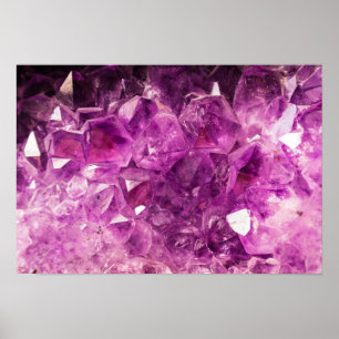 Amethyst Gemstone Afbeelding Shiny and Sparkly Poster
