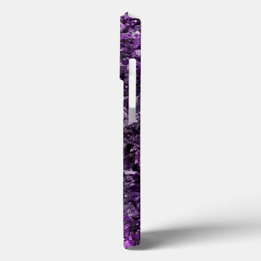 Amethyst Gemstone avec nom Coque-Mate coque iphone (Verso / Gauche)