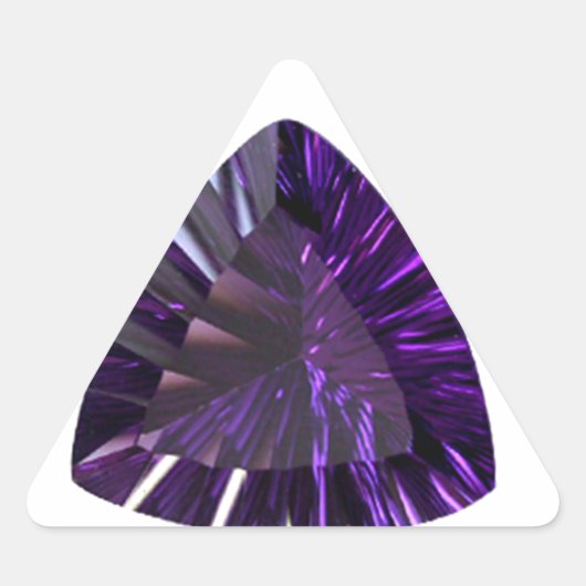 Amethyst Gemstone Driehoek Sticker (Voorkant)