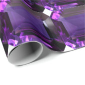 Amethyst Gemstone Paars Cadeaupapier (Rol Hoek)