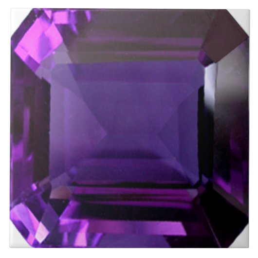 Amethyst Gemstone Paars Tegeltje (Voorkant)