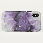 Amethyst Geode 3D *Personaliseren* Case-Mate iPhone Case (Achterkant (horizontaal))