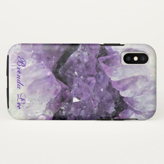 Amethyst Geode 3D *Personaliseren* Case-Mate iPhone Case (Achterkant (horizontaal))