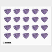 Amethyst Geode - Violet Crystal Gemstone Hart Sticker (Vel)