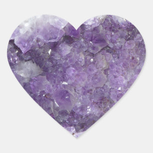 Amethyst Geode - Violet Crystal Gemstone Hart Sticker