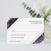Amethyst Geode | Violet Wedding RSVP (Staand voorkant)