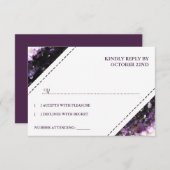 Amethyst Geode | Violet Wedding RSVP (Voorkant / Achterkant)