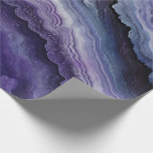 Amethyst geode vloeistofgiet cadeaupapier (Hoek)