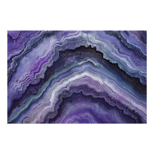 Amethyst geode vloeistofgiet foto afdruk