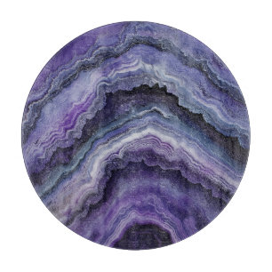 Amethyst geode vloeistofgiet snijplank
