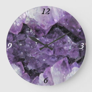 Amethyst Geode Wall klok
