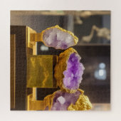 Amethyst Geodes Museum Display Digital Art Legpuzzel (Horizontaal)