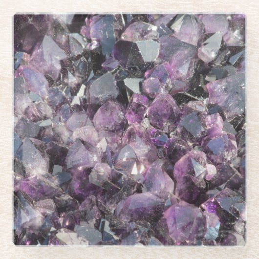 Amethyst Glazen Onderzetter (Voorkant)