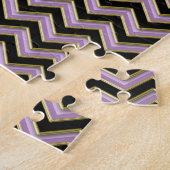 Amethyst Gold Black Zigzag Pattern Legpuzzel (Zijkant)