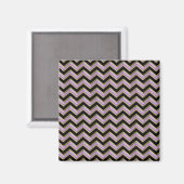 Amethyst Gold Black Zigzag Pattern Magneet (Voorkant / Achterkant)