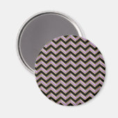Amethyst Gold Black Zigzag Pattern Magneet (Voorkant / Achterkant)