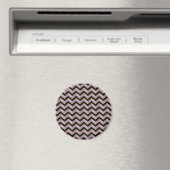 Amethyst Gold Black Zigzag Pattern Magneet (Insitu (Vaatwasser))