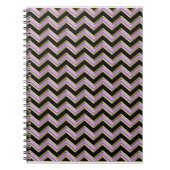 Amethyst Gold Black Zigzag Pattern Notitieboek (Voorkant)