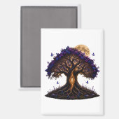 amethyst golden moon tree magnet (Recto/Verso)