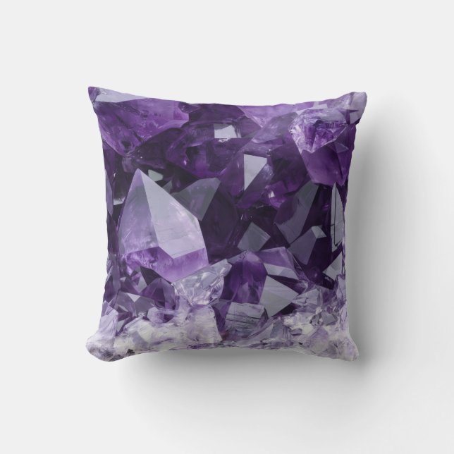 Amethyst Healing Crystal Cluster Kussen (Voorkant)