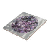 Amethyst in geborsteld metaal Lijst Tegeltje (Zijkant)