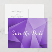 Amethyst Jewel Tones Enregistrer la date Carte pos (Devant / Derrière)