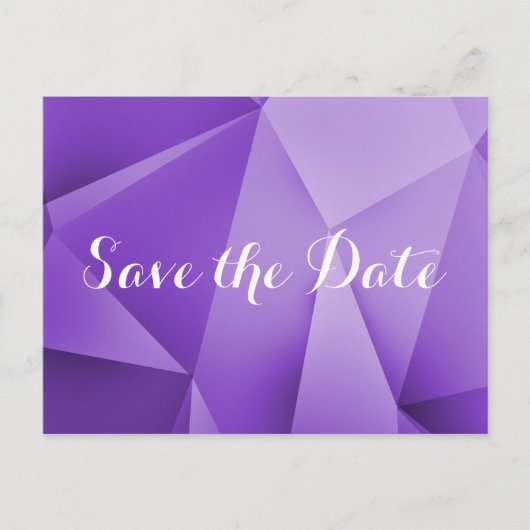 Amethyst Jewel Tones Enregistrer la date Carte pos (Devant)
