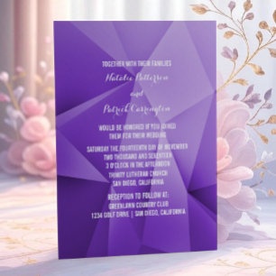 Amethyst Jewel Tones Faire-part de mariage