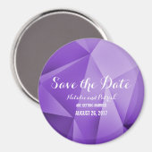 Amethyst Jewel Tones Save the Date Magnet (Recto/Verso)