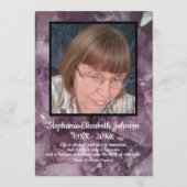 Amethyst-kristalfoto's en citaat programma (Voorkant)