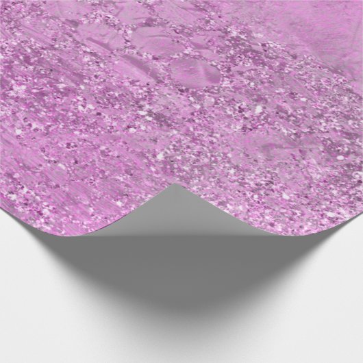 Amethyst Lavendel Paarse Glas Metallic Abstract Cadeaupapier (Hoek)