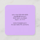 Amethyst-levensboom Vierkante Visitekaartje (Achterkant)