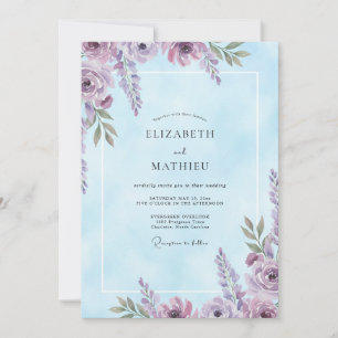 Amethyst Lieveheersbeestje Wisteria Bruiloft Kaart
