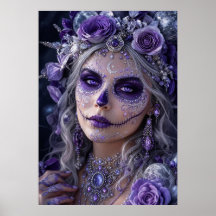 Amethyst Maan Calavera – Paarse Dag van de Doden