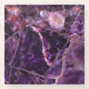 Amethyst Magic Marble Glass Onderzetter Glazen Onderzetter