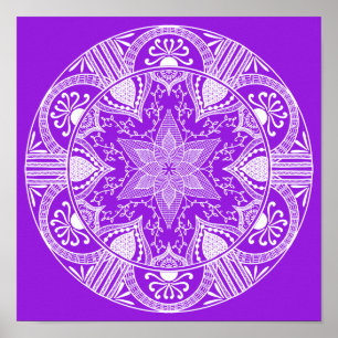 Amethyst Mandala Poster