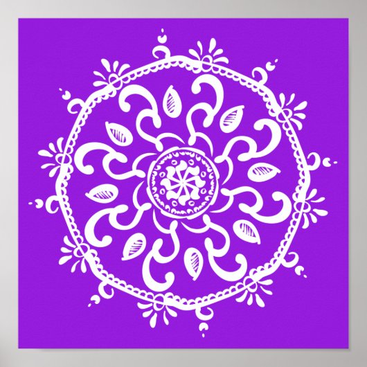 Amethyst Mandala Poster (Voorkant)